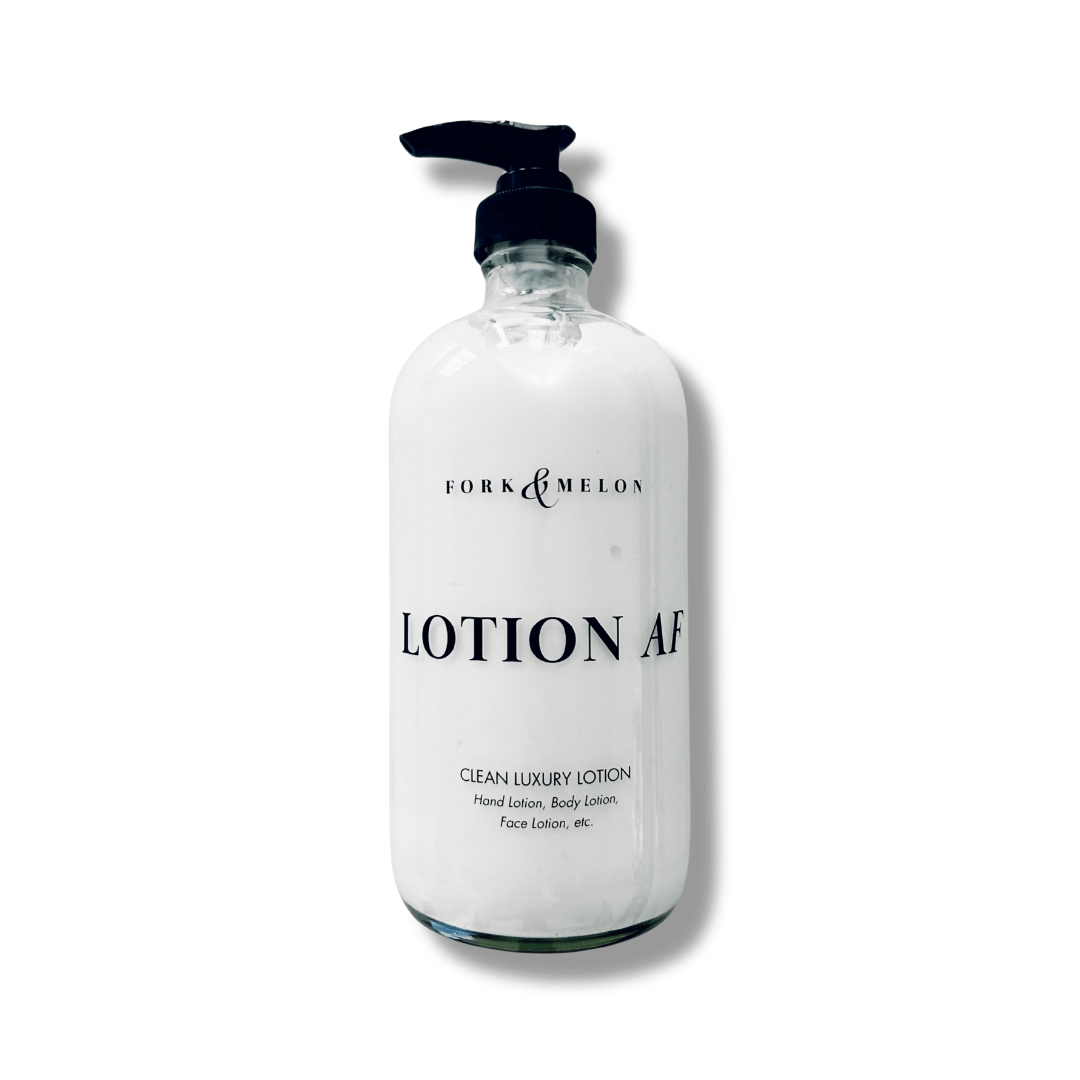 LOTION AF (16oz Refillable Glass Bottle) | FORK & MELON clean luxury soap