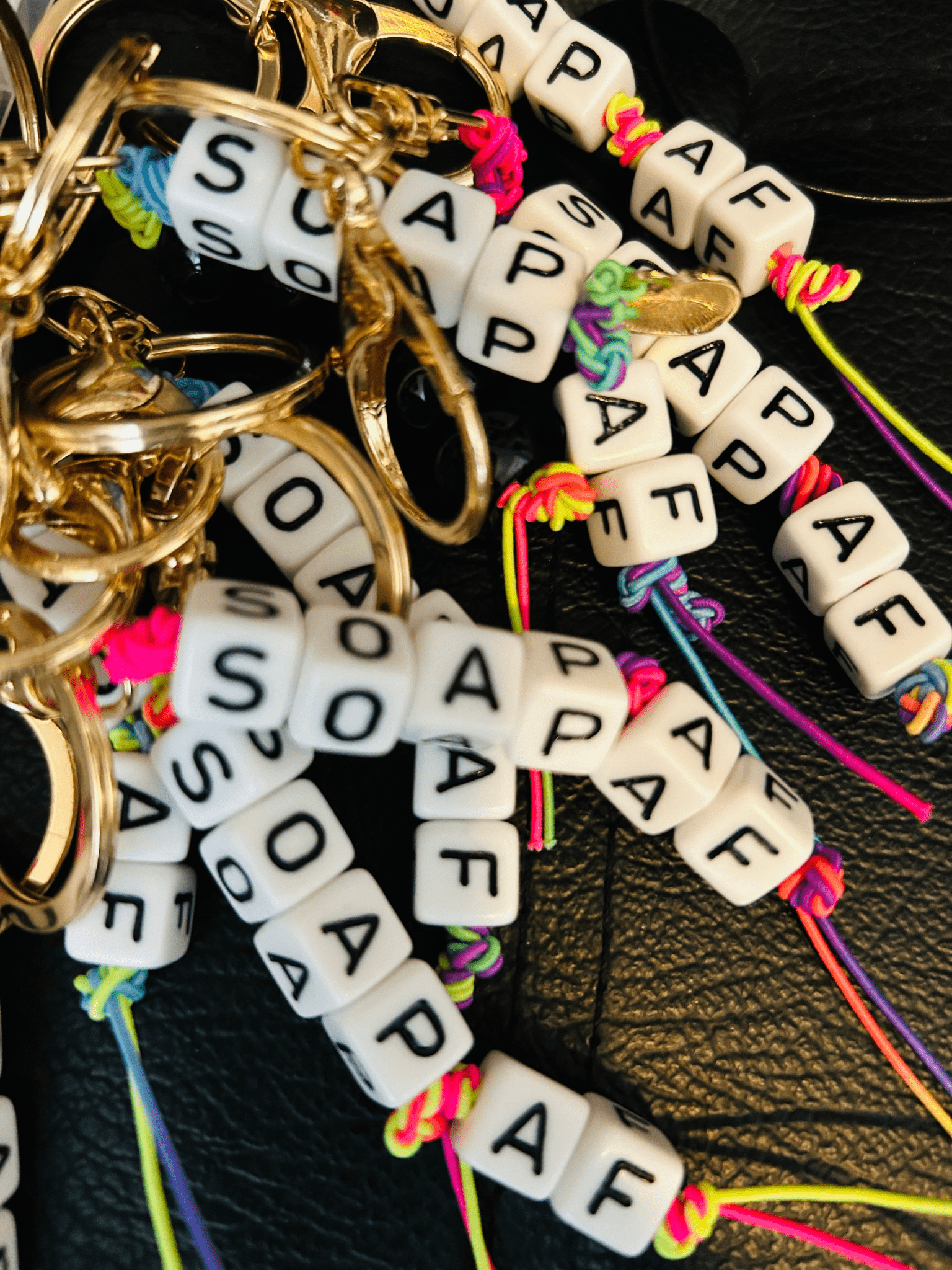"SOAP AF" Bag Charm & Key Chain | FORK & MELON clean luxury soap