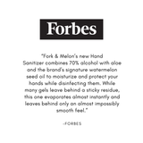 Forbes review of Fork & Melon hand sanitizer