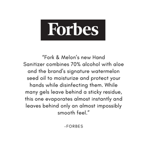 Forbes review of Fork & Melon hand sanitizer