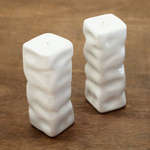 Square Ripple Salt & Pepper Shakers - Multiple Colors Available