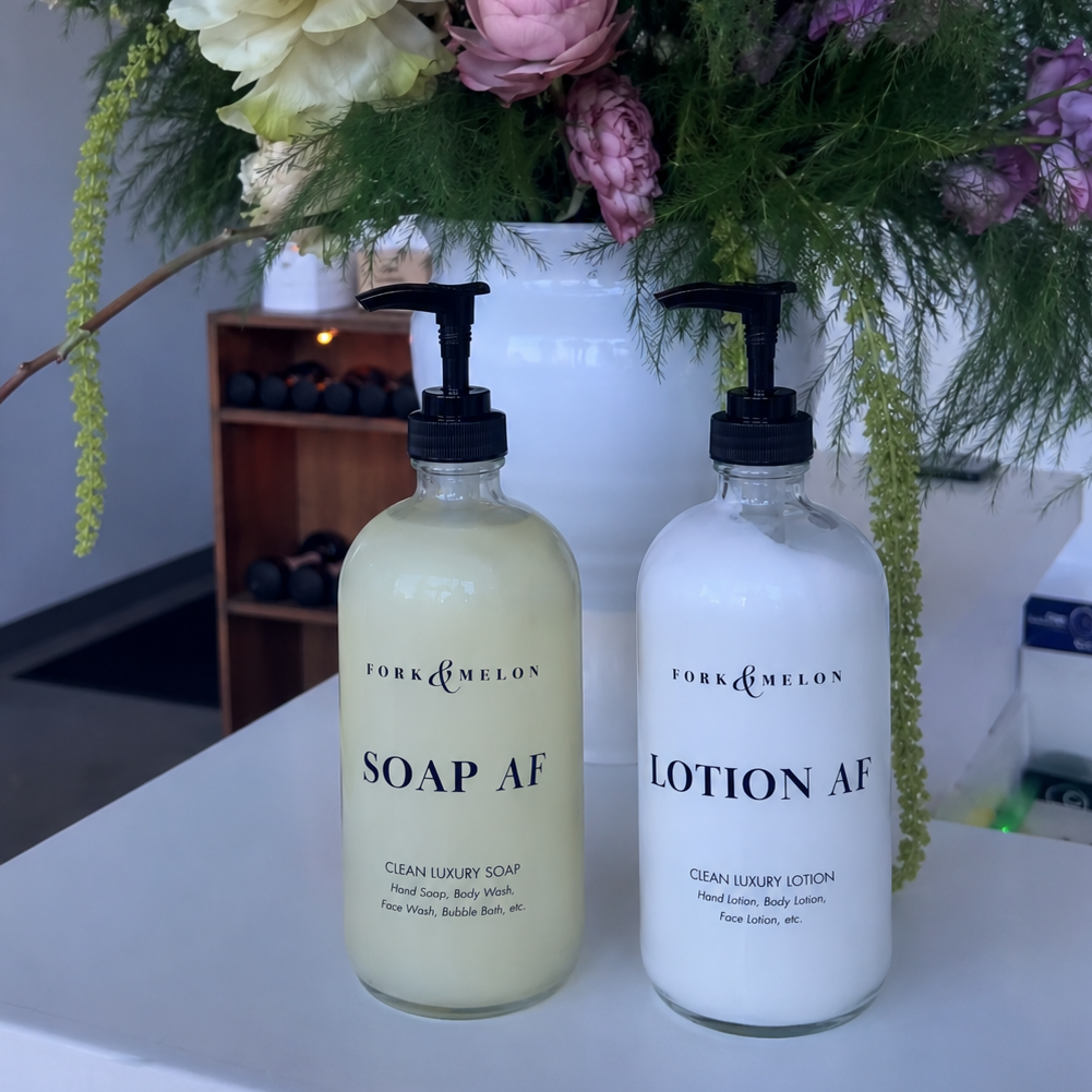 FORK & MELON SOAP AF and LOTION AF at Heat Wave Studios in Napa, CA.