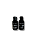 SOAP AF and LOTION AF 2oz travel-size set by FORK & MELON — clean luxury mini duo for hands, body, and face.