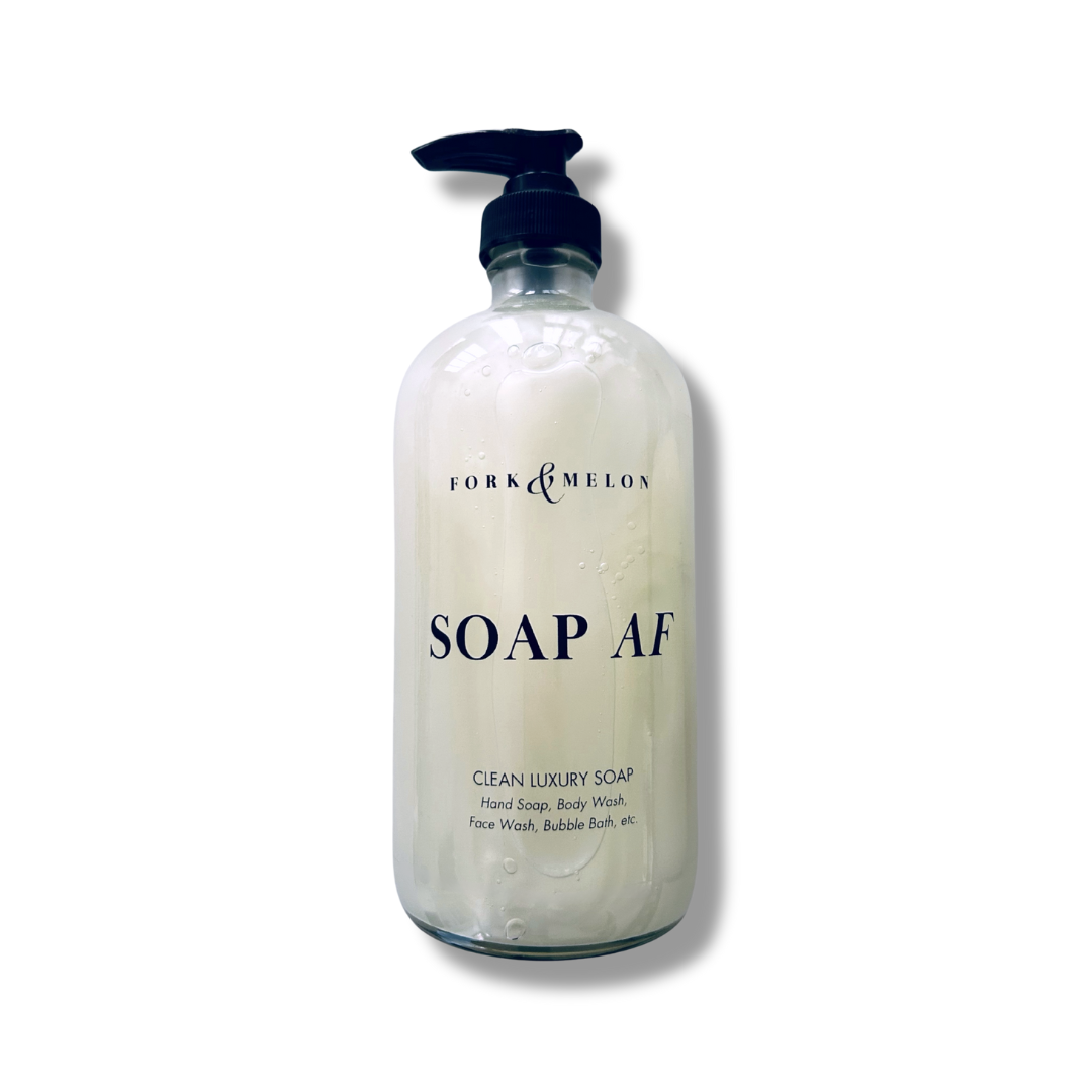 Clean luxury soap "Soap AF" by FORK & MELON