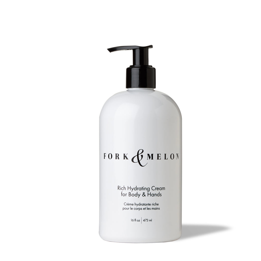 Black and white hand lotion / body lotion (16oz) by FORK & MELON