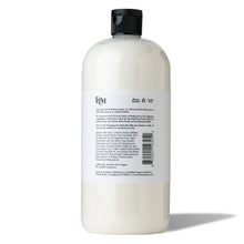 Load image into Gallery viewer, Back of label for 32oz refill bottle of organic hand/body lotion by FORK &amp; MELON
