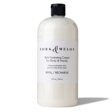 Load image into Gallery viewer, Organic hand and body lotion refill bottle by FORK &amp; MELON