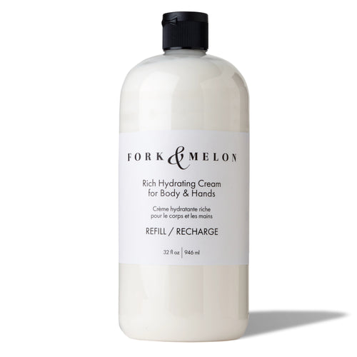 Organic hand and body lotion refill bottle by FORK & MELON