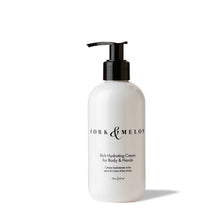 Load image into Gallery viewer, Black and white hand lotion / body lotion (8oz) by FORK &amp; MELON