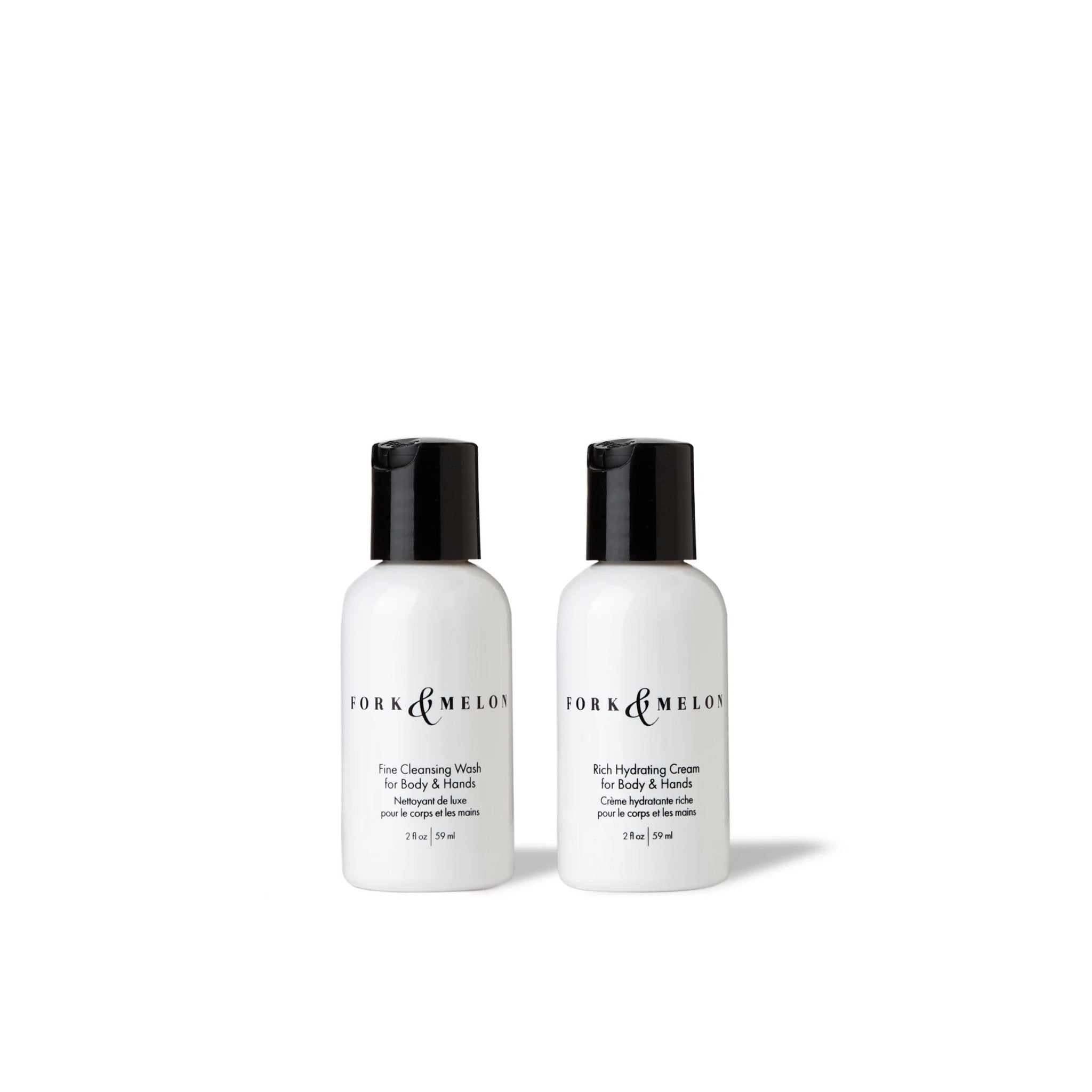 Clean Luxury Soap + Lotion (Travel Set) | FORK & MELON clean luxury soap