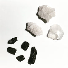 Load image into Gallery viewer, clear crystal quartz clusters with black tourmaline
