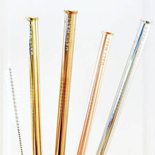 Load image into Gallery viewer, Eco Friendly Reusable Straw 6 Piece Set - Splatter