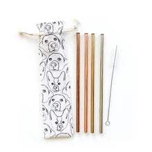 Load image into Gallery viewer, Eco Friendly Reusable Straw 6 Piece Set - Love Your Dog