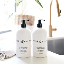 Load image into Gallery viewer, luxury organic hand wash and lotion by the sink