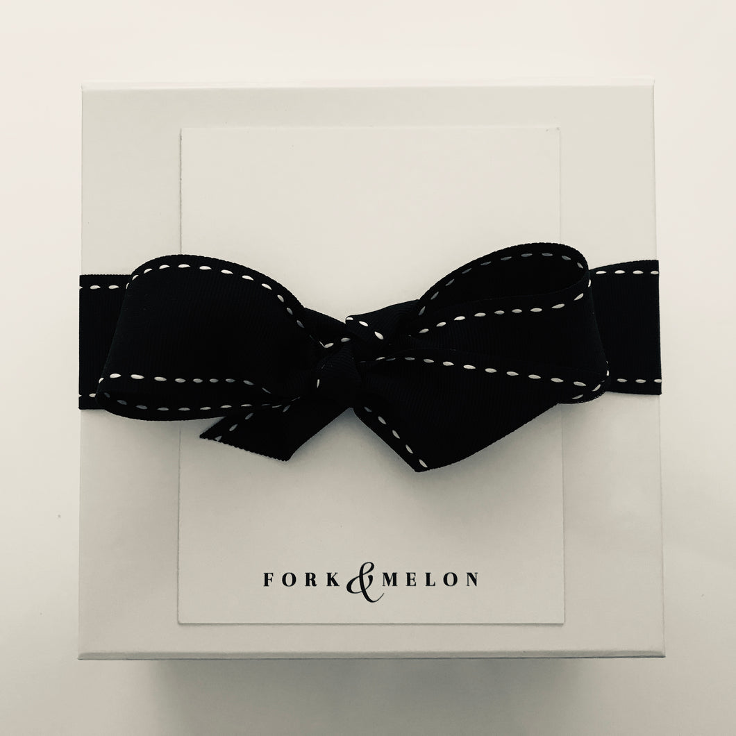 luxury black & white gift wrap by FORK & MELON