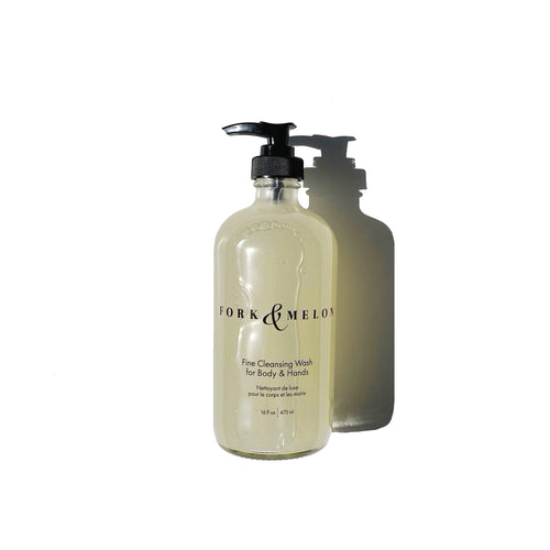 Fine Cleansing Wash for Body & Hands (Glass Bottle)