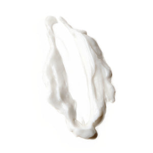 Swatch of white hand lotion / body lotion formula by FORK & MELON